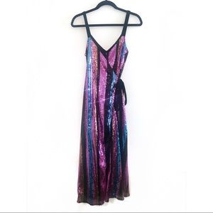 Zara Crossover sequin stripped dress.